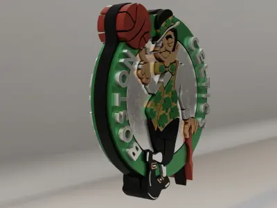 NBA Boston Celtics Logo 3D model