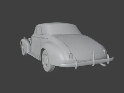 Oldsmobile 80 convertible 1939 3d print model 3D print model