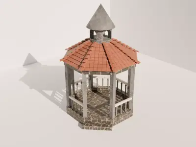 Camellia Low-poly 3D model