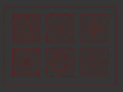 Laser Cut Ornamental Panels Vol1 - Decorative 3D Engraving Tiles 3D model