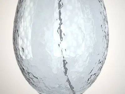 Elegant Faceted Glas Table Lamp 3D model