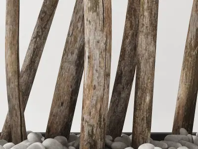 Dry branch decor n3 3D model