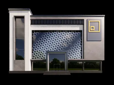 06 Modern Glassed Building 3D model