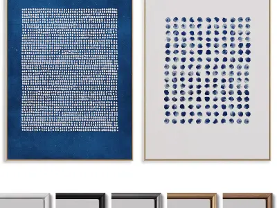 Abstract Painting Frame set 3D model 197