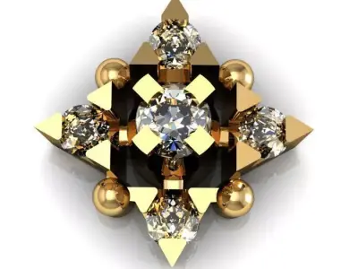 daimond nose pin 3D print model