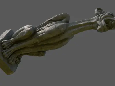 Gargoyle04 Low-poly 3D model