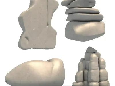 Rock Pack 4 Stone Models for Printing Vol1 3D print model