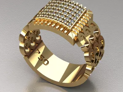 pave ring for man  3D print model