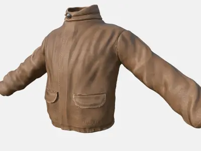 Leather Jacket Male Low-poly 3D model