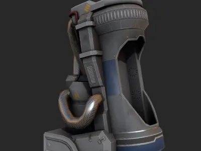 Intrepid spaceship Free low-poly 3D model