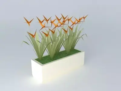 Floreira as Heliconias Free 3D model