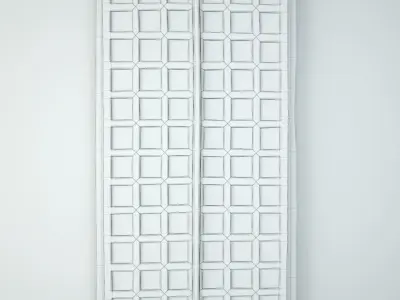 Old Turquoise Raja Door Mirror 3D model