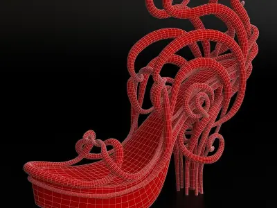 printable fashion shoe 3d model 3D print model