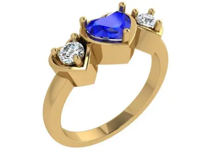 Heart Cut Ring 3429 3D print model