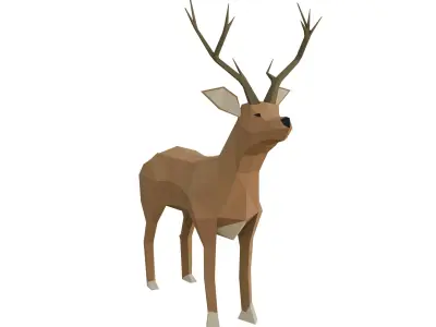 Low Poly Deer Low-poly 3D model purchase