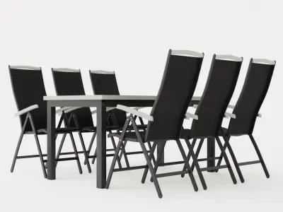 Monaco Food Group 220 280 6 Position Chairs Low-poly 3D model