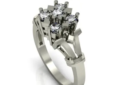 daimonnd ring 3D print model