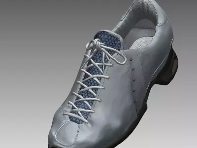 Zbrush sport shoes Low-poly 3D model