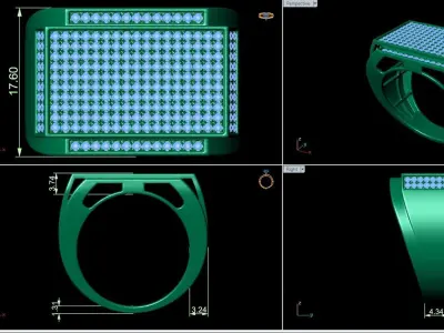 Big fancy mans ring 3D print model