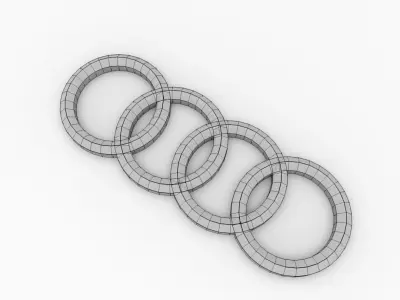 Audi Emblem 3D model
