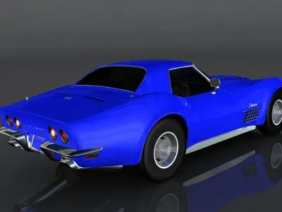 Chevrolet Corvette ZR1 1970 Low-poly 3D model