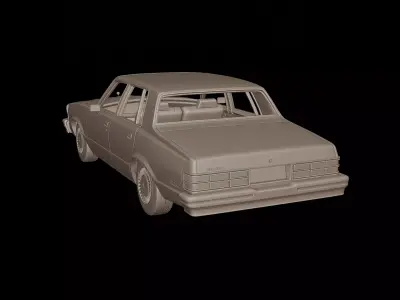 chevrolet malibu classic 1980 four doors 3D print model