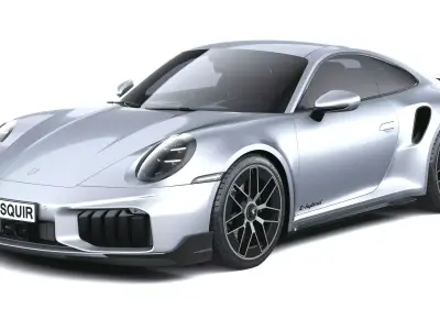Porsche 911 Turbo S Coupe Aero 2026 LowPoly Low-poly 3D model