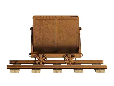 Wagon for the mine 3D model