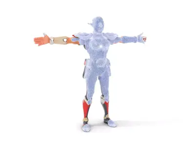 Futuristic Elf Warrior Model Pack Low-poly 3D model