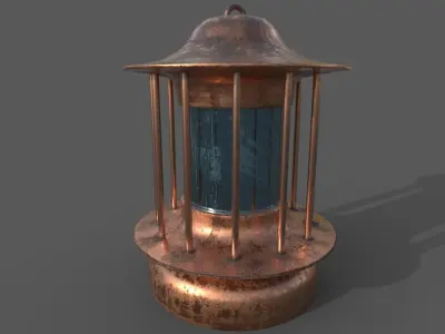 Old Copper Lamp 3D model