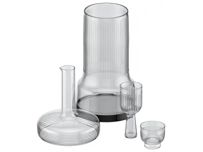 Glass Vase Set 3D model