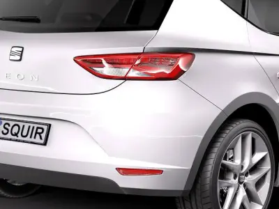Silver Seat Leon 2013 3D model