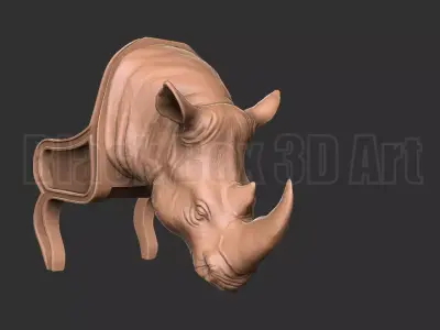 Rhino Chair Sofa decoration statue  3D print model