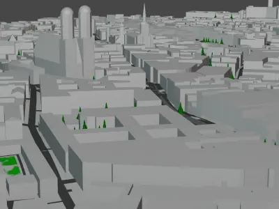 City made by hand 3D model