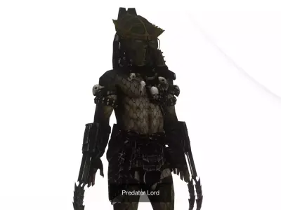 Predator 3D Models Collection 5 Rigged Alien Hunters Bundle