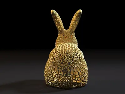 Rabbit Voronoi 3D print model