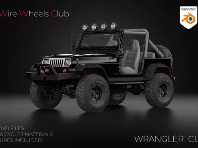 1987 Jeep Wrangler custom 3D model