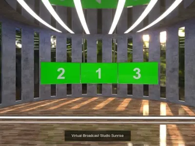 Virtual Broadcast Studio Vol1 3D Model Collection