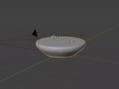 glass table text 3D model