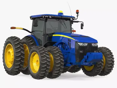 John Deere Tractor Dual Wheels 3D model