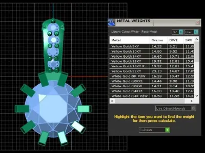 NATURAL RUBY AND DIAMOND PENDANT 3D PRINTABLE MODEL 3D print model