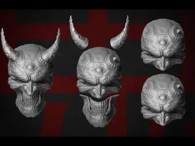 Hannya Oni mask 3D print model