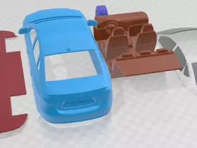 Hyundai Elantra 2010 Printable Car 3D print model