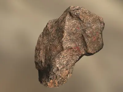 Granite stone 02 Free low-poly 3D model