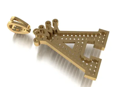 A letter pendant 3D print model 3D print model