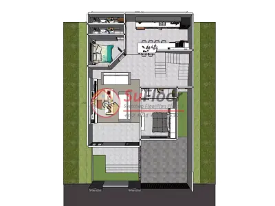 House 10x17m code 622 - Sketchup 3D model 3D model 3D model