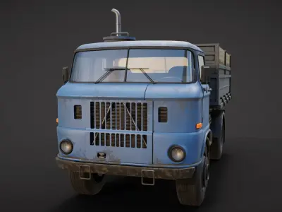 IFA w50 Truck  Low-poly 3D model