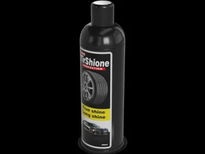 Car cleaning Tire Shine Low-poly 3D model