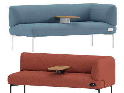 Haworth Cabana Two Seat Sofa S9CL-0 3D model