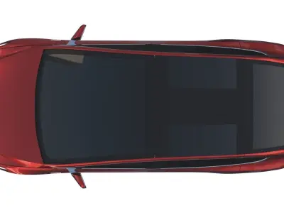 Tesla Model X Red 3D model